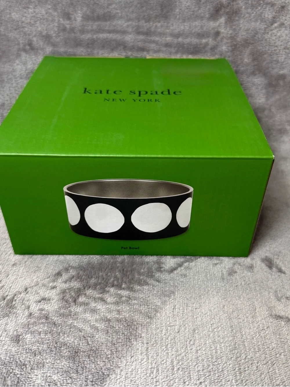 kate spade Black and White Art Dot Pet Bowl